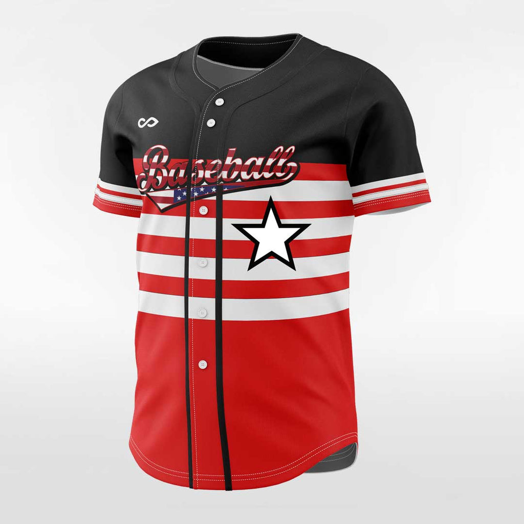 Red and Black Baseball Jersey