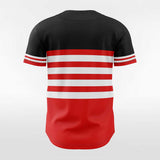 Red and Black Men Baseball Jersey