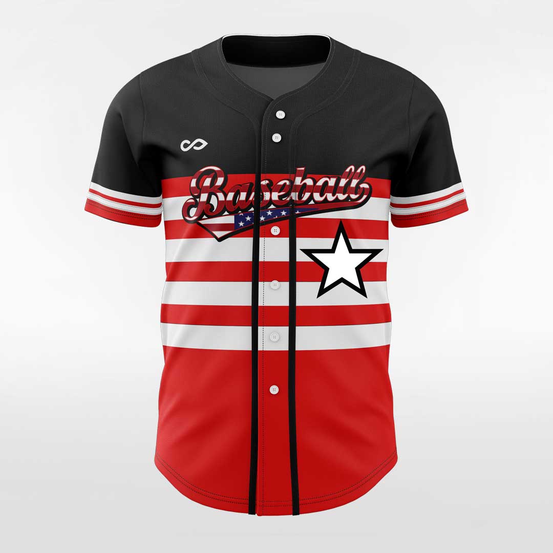 Tomorrow's Stars-Custom Sublimated Button Down Baseball Jersey-XTeamwear