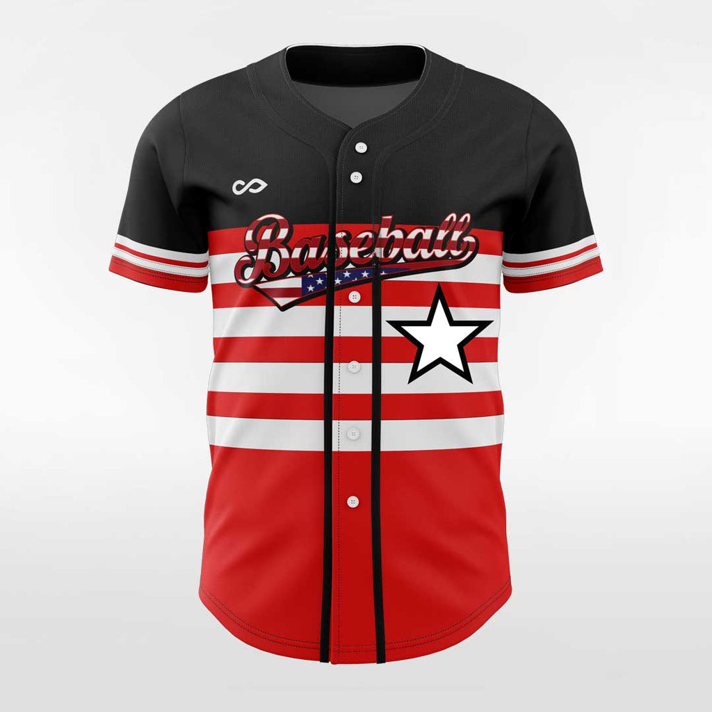 Tomorrow's Stars-Custom Sublimated Button Down Baseball Jersey