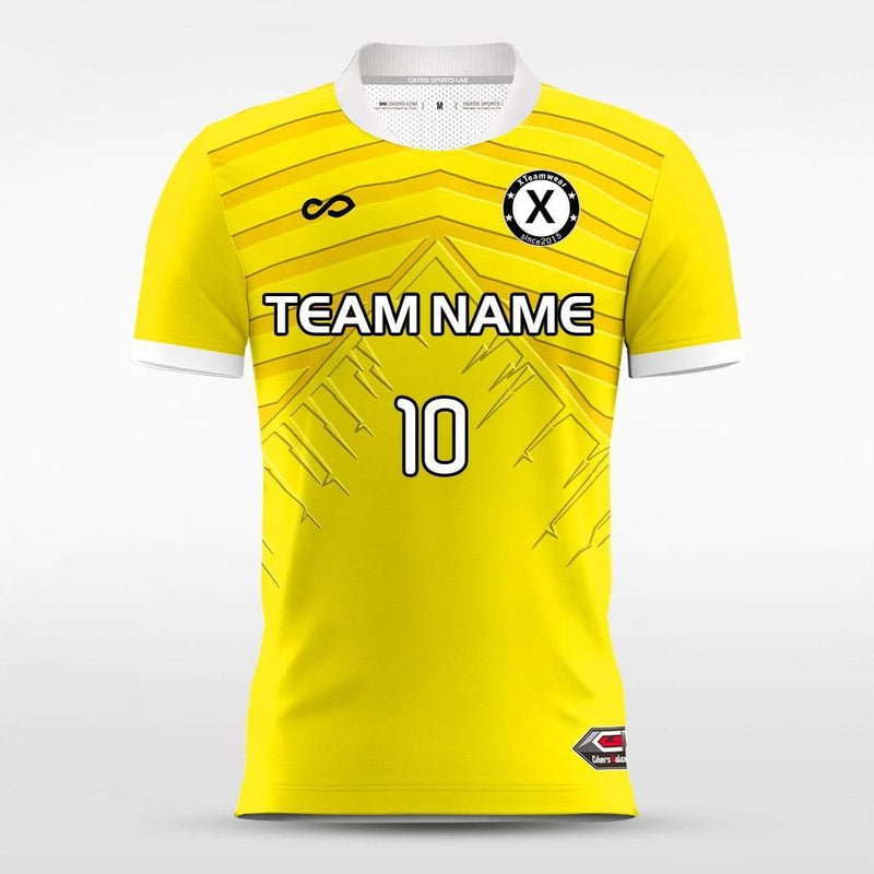 Yellow Thunder Customized Football Team Jersey Design