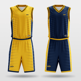 Yellow&Blue Sublimated Basketball Set