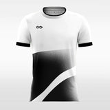 White and Black Customized Men's Sublimated Soccer Jersey Mockup