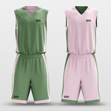 Pink&Green Classic20 Sublimated Basketball Set