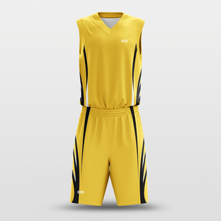 Yellow Spread Wings Sublimated Basketball Set