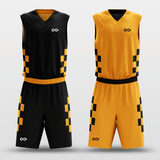 Yellow&BlackBlocks Sublimated Basketball Set