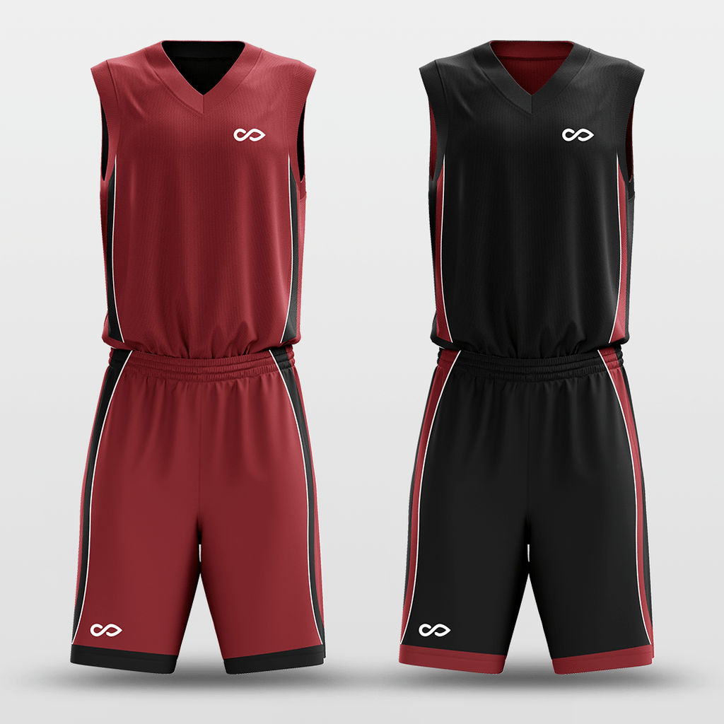 Red&Black Classic20 Sublimated Basketball Set