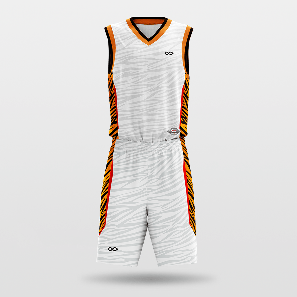 Grey Versus Orange Design Basketball Wear Latest Customize