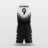 White and Black Basketball Jersey Uniform