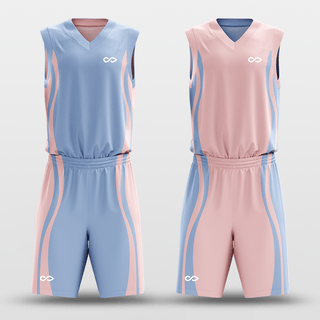 Pink&Blue Classic28 Sublimated Basketball Set