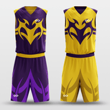 Purple&Yellow Baron Customized Basketball Set