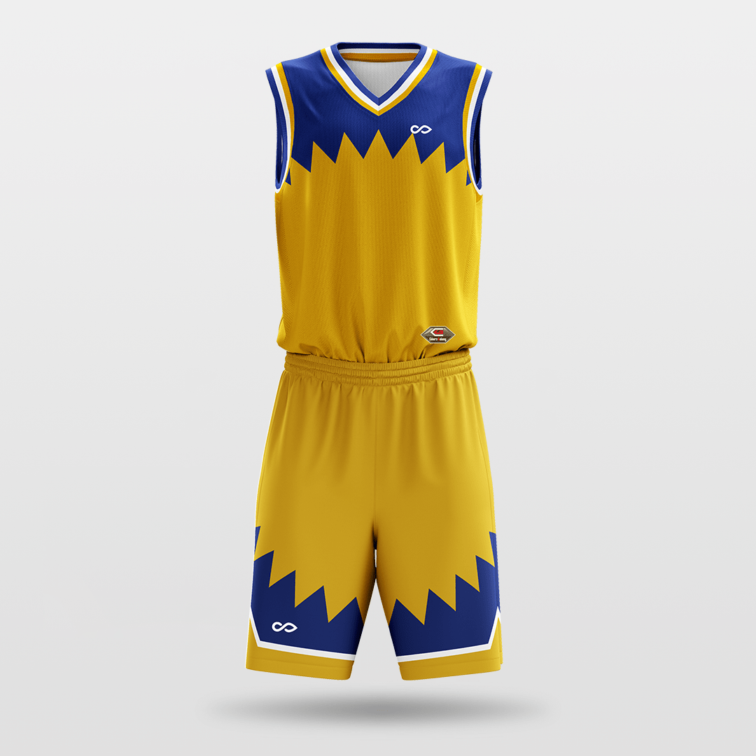 Plain Basketball Jersey Blue-Red-Yellow