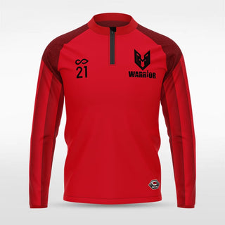 Red Historic India Men 1/4 Zip Jersey Design