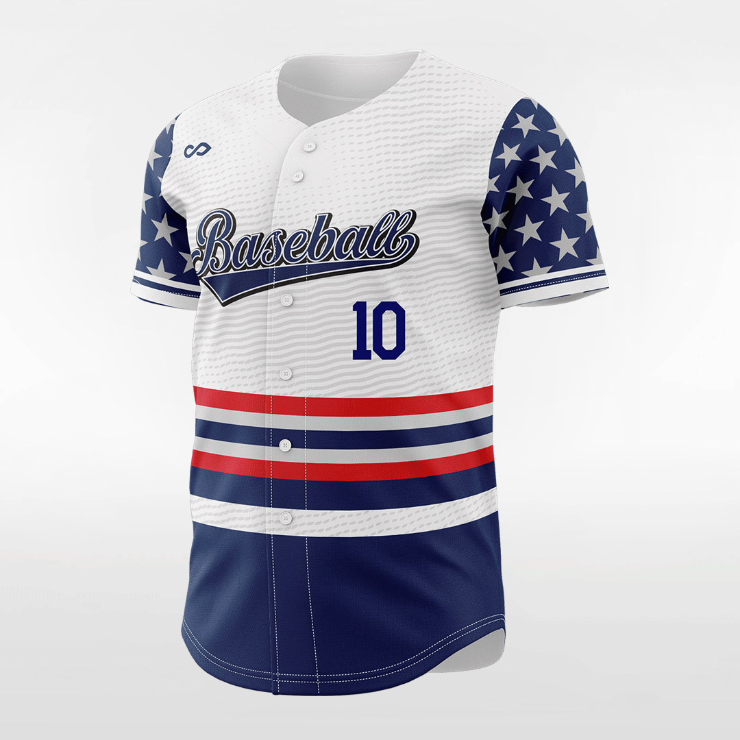 Tomorrow's Stars-Custom Sublimated Button Down Baseball Jersey-XTeamwear