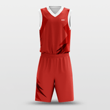 Red Sublimated Basketball Set