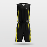Black Spread Wings Sublimated Basketball Set