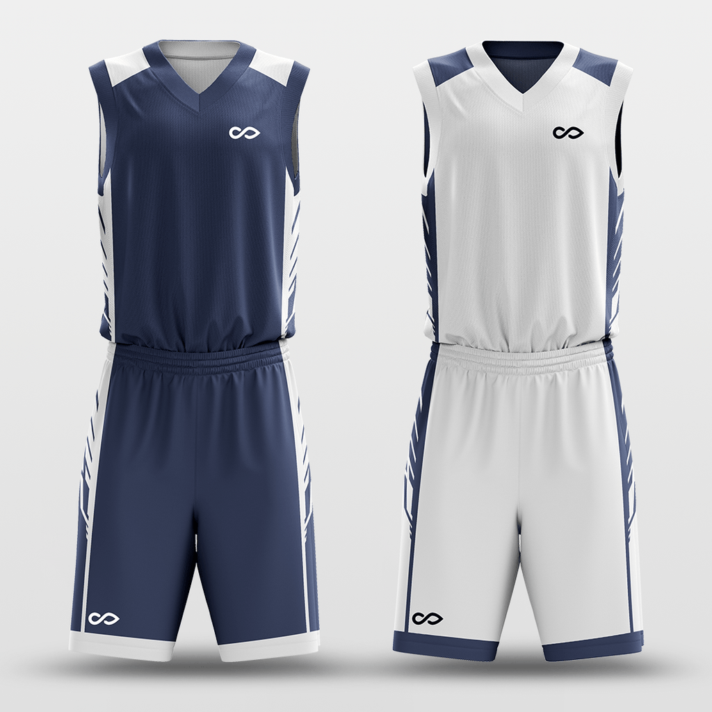 Navy&White Field Sublimated Basketball Set