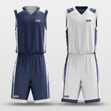 Navy&White Field Sublimated Basketball Set
