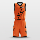 Orange Thunder Sublimated Basketball Set