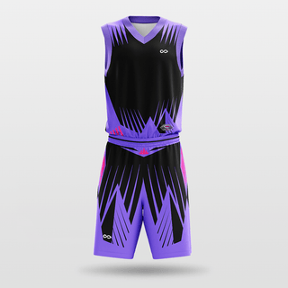 Black and Purple Thorns Sublimated Basketball Set