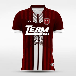 Custom Maroon Red Men's Soccer Jersey