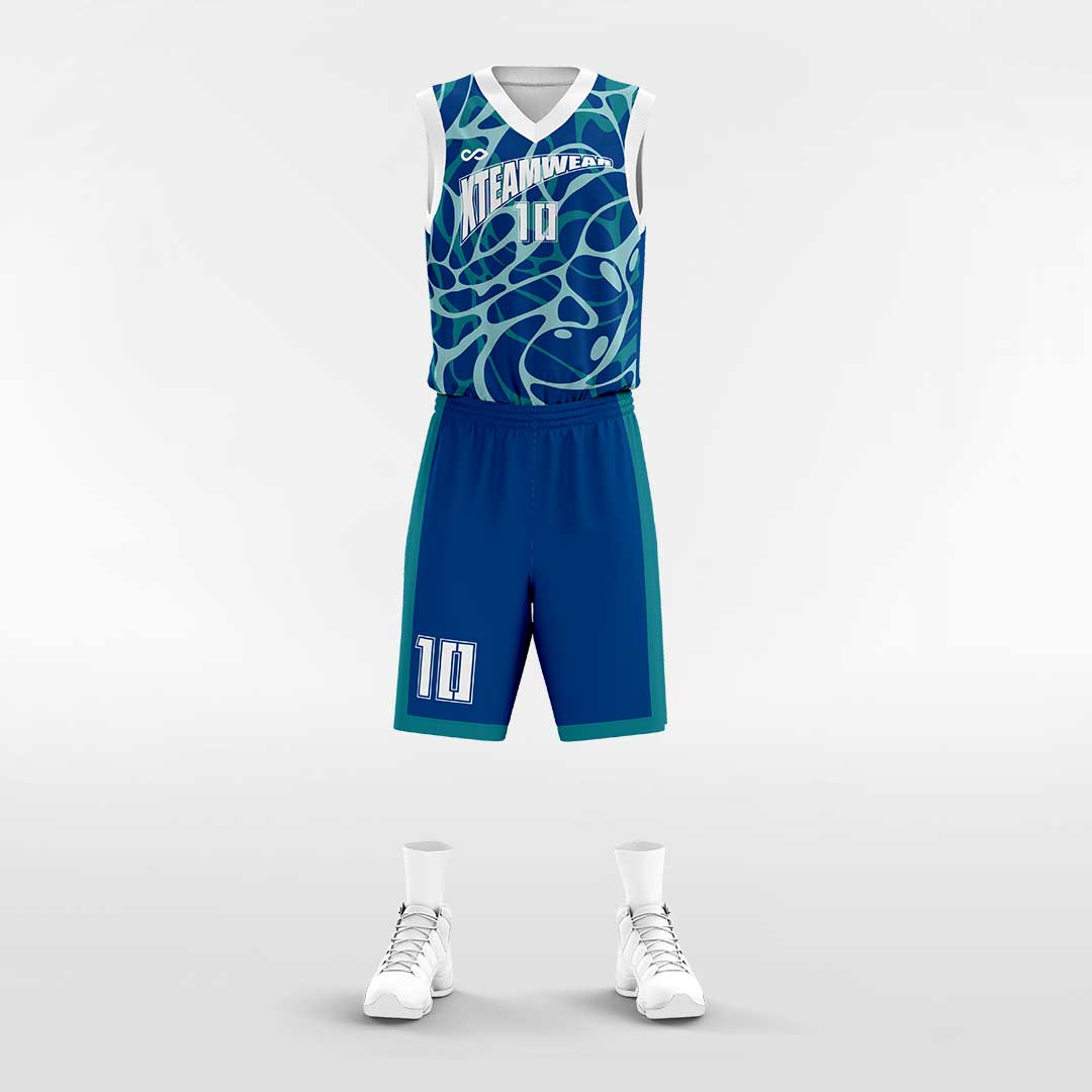 Intersection - Custom Sublimated Basketball Jersey Set Blue-XTeamwear