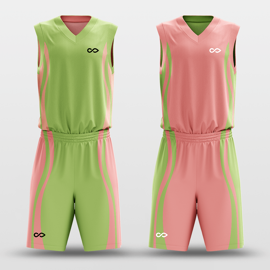 Pink&Green Classic32 Sublimated Basketball Set