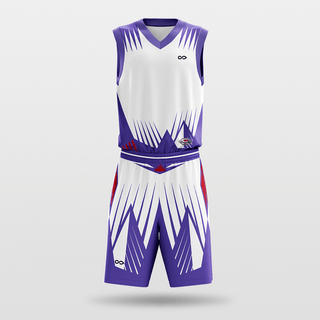 Blue and White Thorns Sublimated Basketball Set