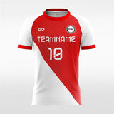 Red & White Knight Cloak Soccer Jersey