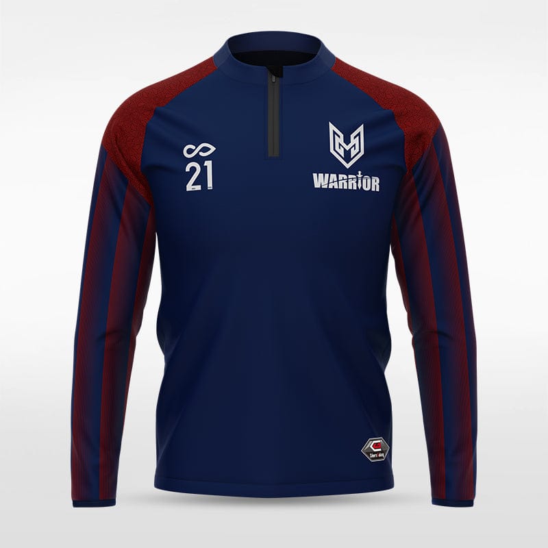 Navy Blue Historic India Sublimated 1/4 Zip Top