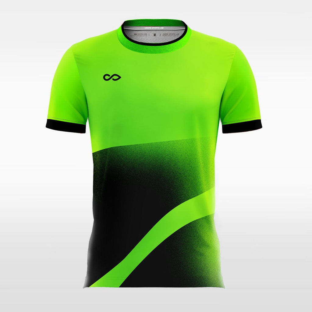 Custom Fluorescent Green Sublimated  Jersey
