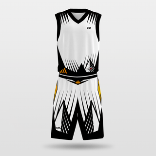 Black and White Thorns Sublimated Basketball Set