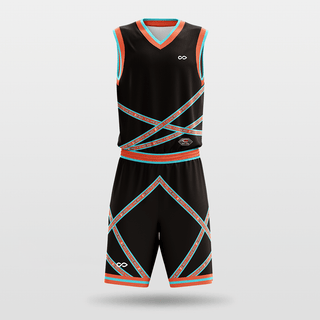 Black Stripe Fission Basketball Set Design