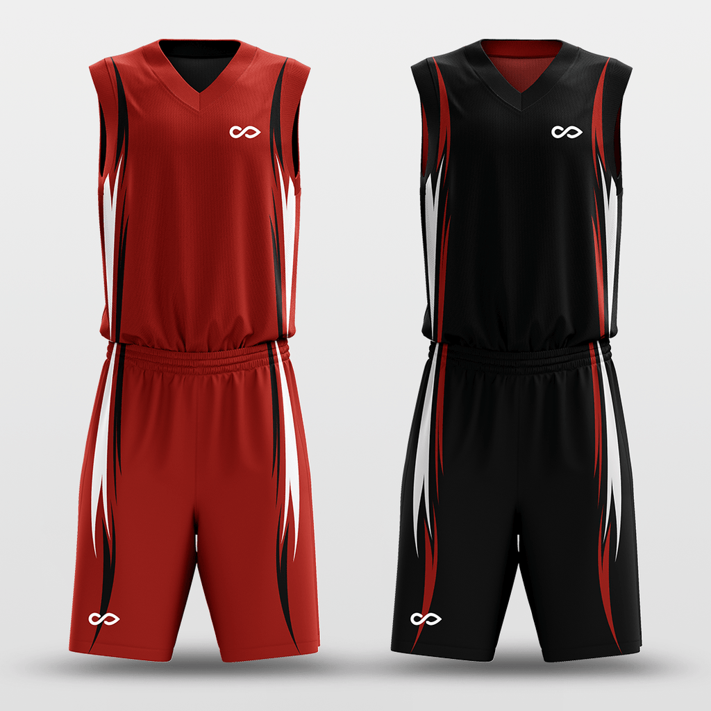 Black&Red Murmur Sublimated Basketball Set