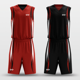 Black&Red Murmur Sublimated Basketball Set