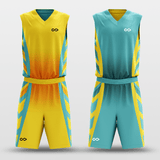 Yellow&Green Classic48 Sublimated Basketball Set