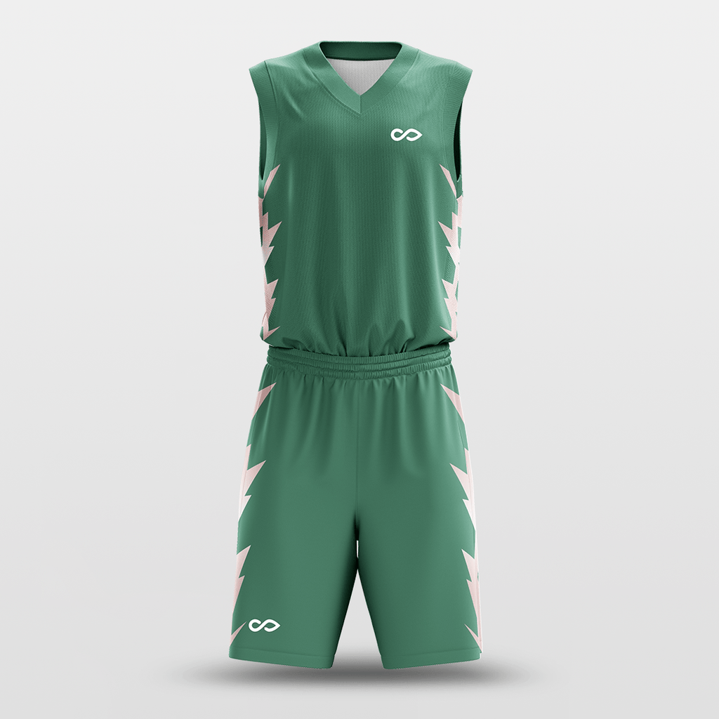 Green Customized Spark Basketball Set