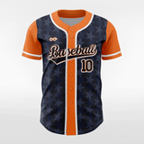 Navy&Orange Custom Baseball Jersey