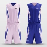 Pink & Purple Plume Sublimated Basketball Set