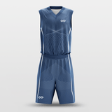 Latitude and Longitude Basketball Set Design Blue