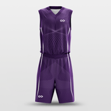 Latitude and Longitude Basketball Set Design Purple