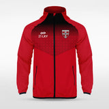 Red Historic Greek Customized Full-Zip Jacket Design