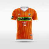 Orange Human Moon Day Soccer Jersey