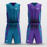 Blue&Purple Classic48 Sublimated Basketball Set