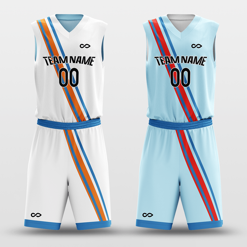 Blue Sky - Custom Reversible Sublimated Basketball Jersey Set-XTeamwear
