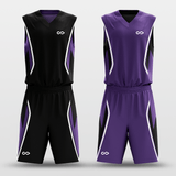 Black & PurplePlume Sublimated Basketball Set