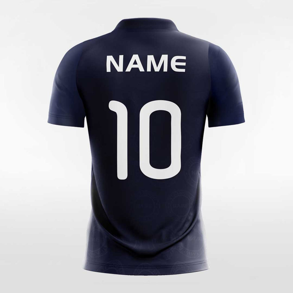 Navy Blue Sublimated Soccer Jersey Design