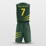 custom basketball jersey set dark green