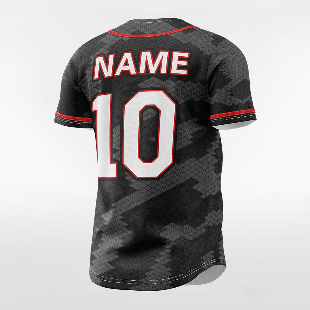 Mosaic Camouflage Sublimated Button Down Baseball Jersey