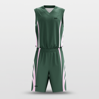 Green Spread Wings Sublimated Basketball Set